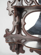 Elegant foxed English mahogany wall mirrors