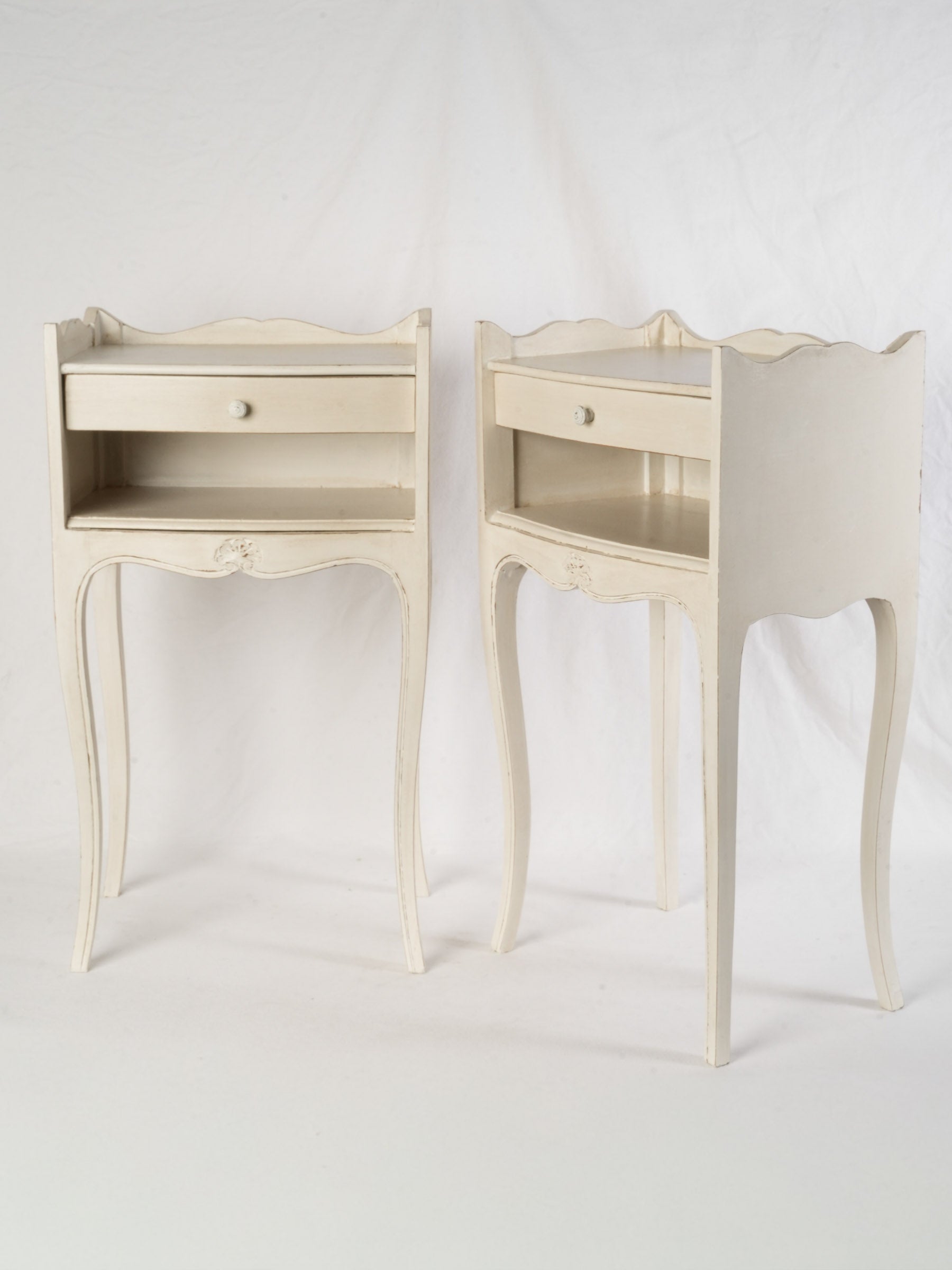 Elegant vintage French bedside tables  