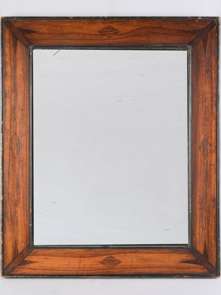 Elegant Late 19th Century Italian Walnut Marquetry Mirror - 35" x 29½"
