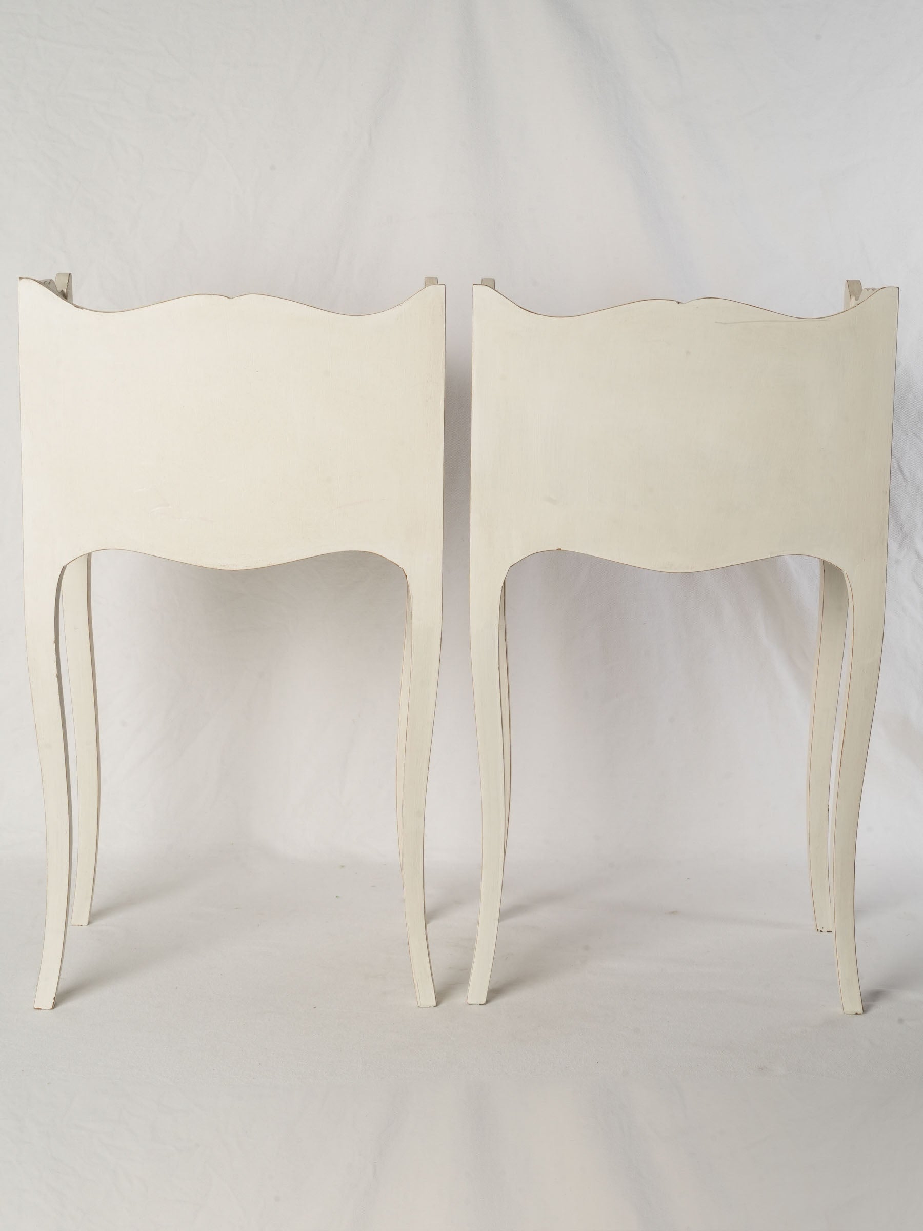 Mid-century aged patina nightstands  