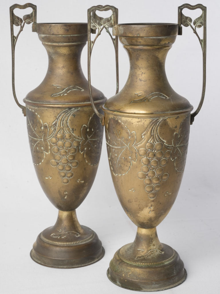 Elegant repoussé motif vessels  