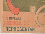 Huge Aiglon motrobike & bicycle advertising poster - 1904 - 50¾" x 39¾"
