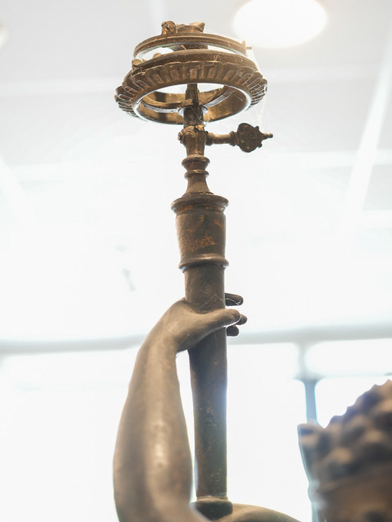 Late 19th Century French Cast-Iron Orientalist Figural Floor Lamp - 78¾" x 13¾"
