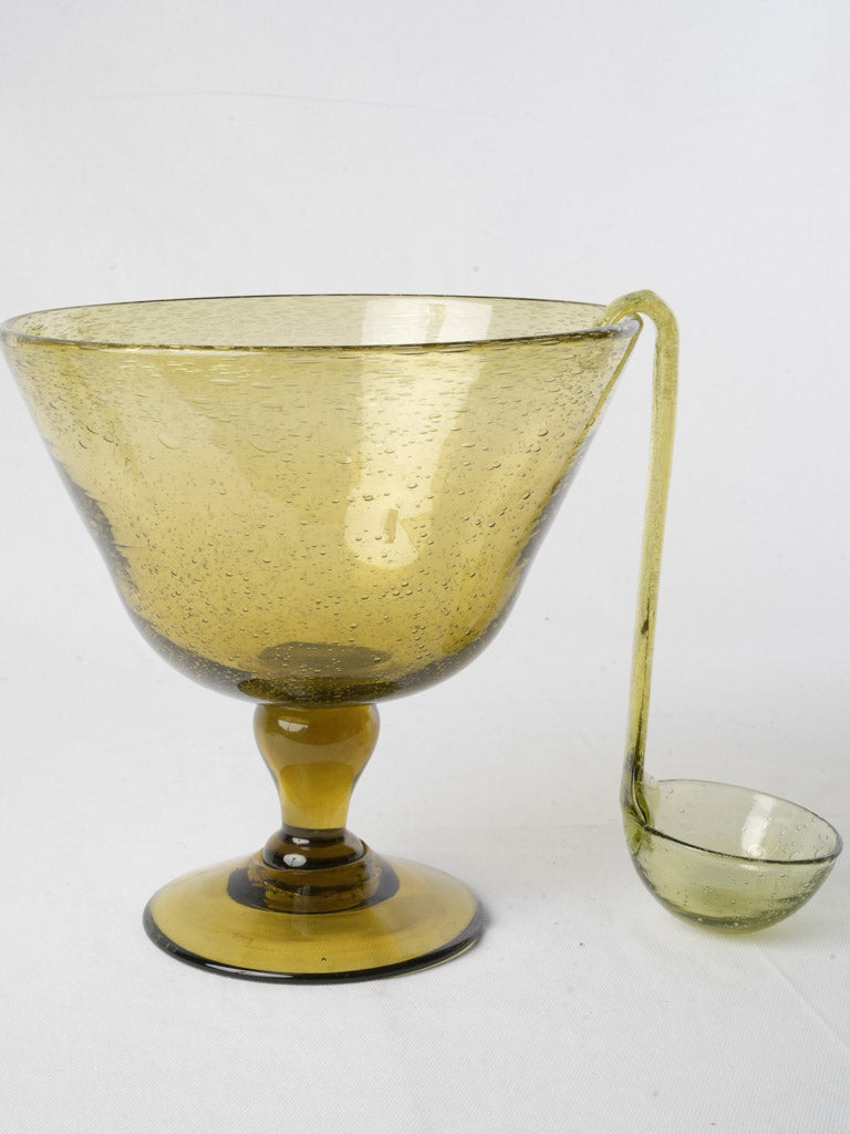 Mouth-blown Biot Glass Ladle  