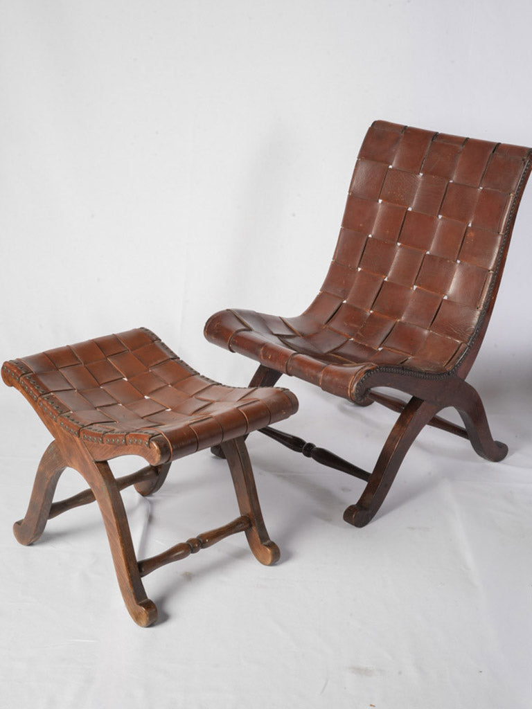 Supple brass-detailed lounge chairs  