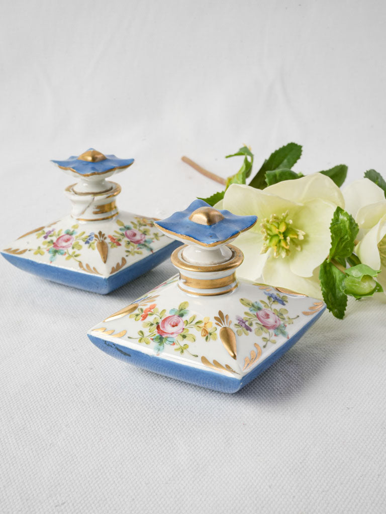 Antique exquisite porcelain perfume bottles  