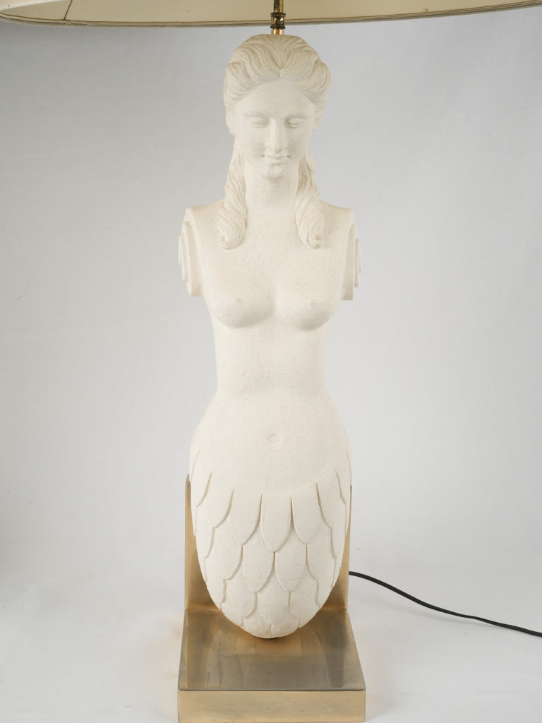 Beautiful reconstituted stone mermaid table lamps