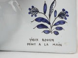 Vintage French blue and white hand basin 16½"