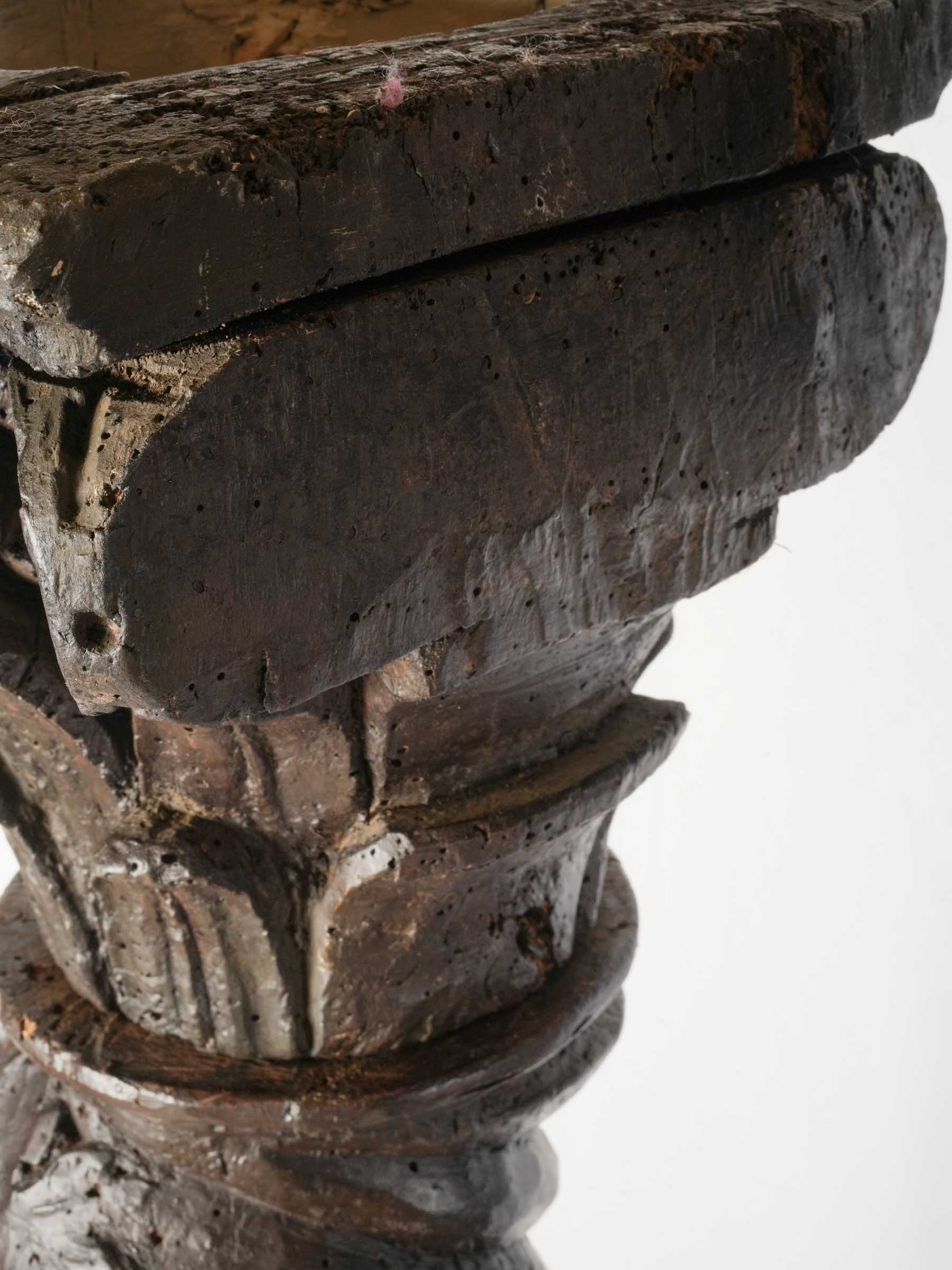 Magnificent patina cathedral columns