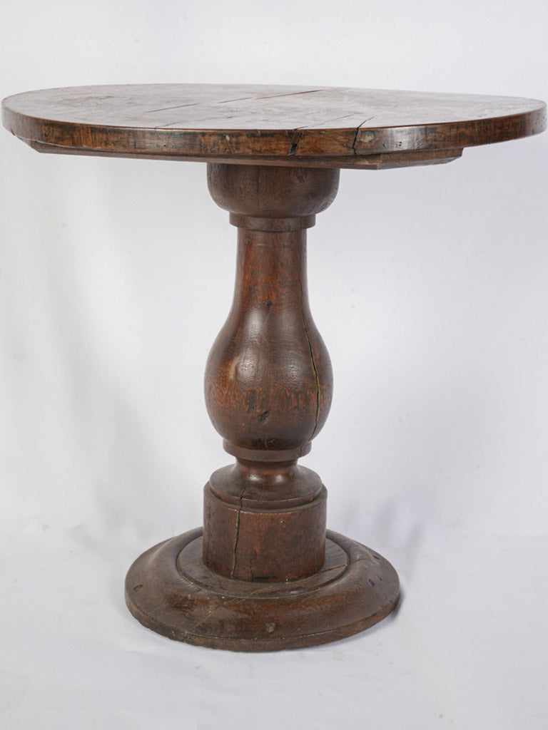 Solid oak, walnut guéridon vintage
