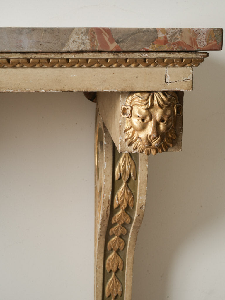 Classical lion-mask terminal console  