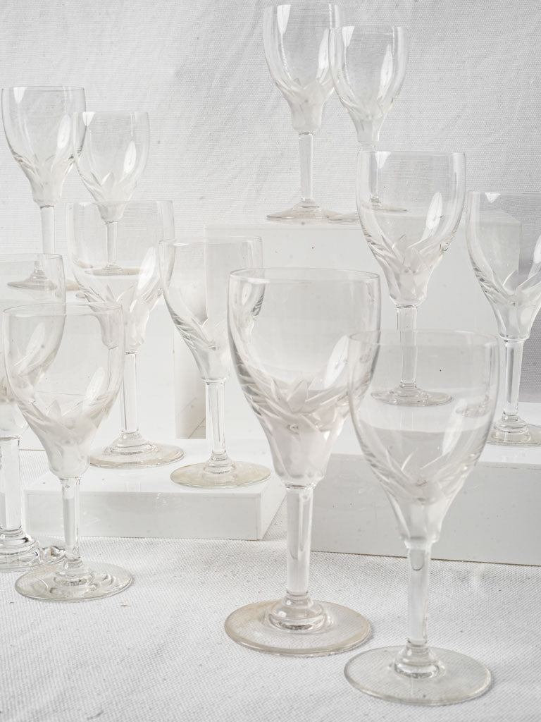Exquisite vintage crystal glasses set