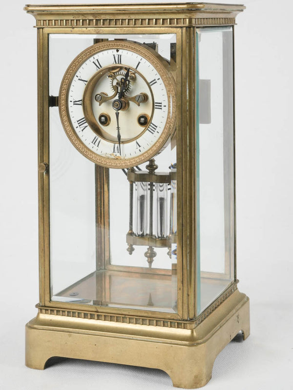Antique Parisian bronze cage clock