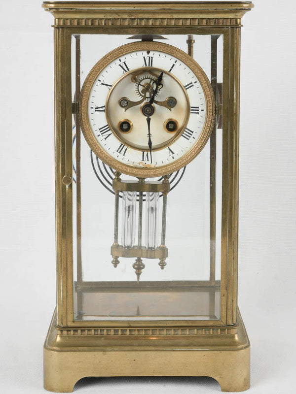 Elegant 19th-century mercurial pendulum clock