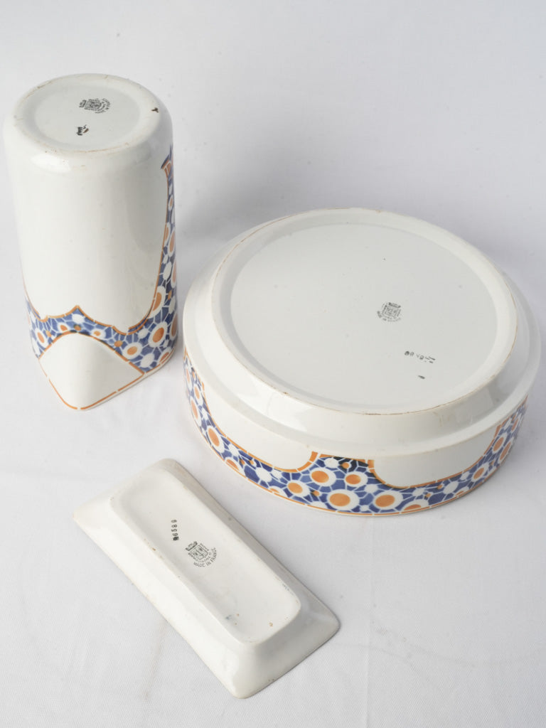 Vibrant cobalt faience soap dish