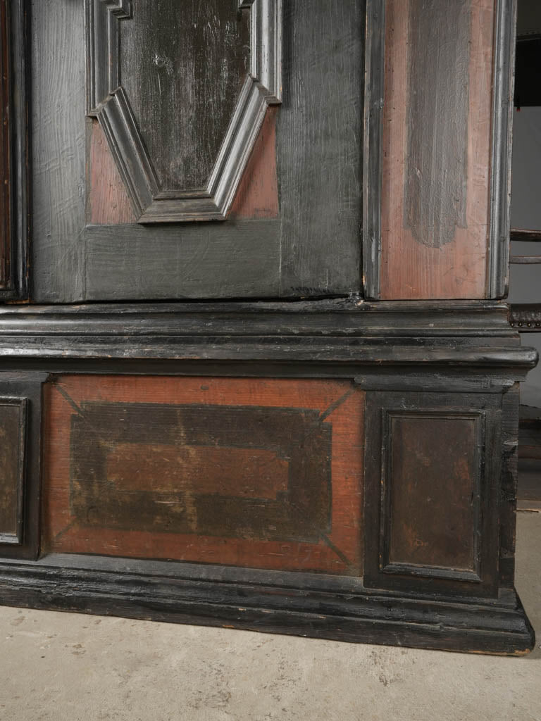 Aged lacquer finish Dutch armoire