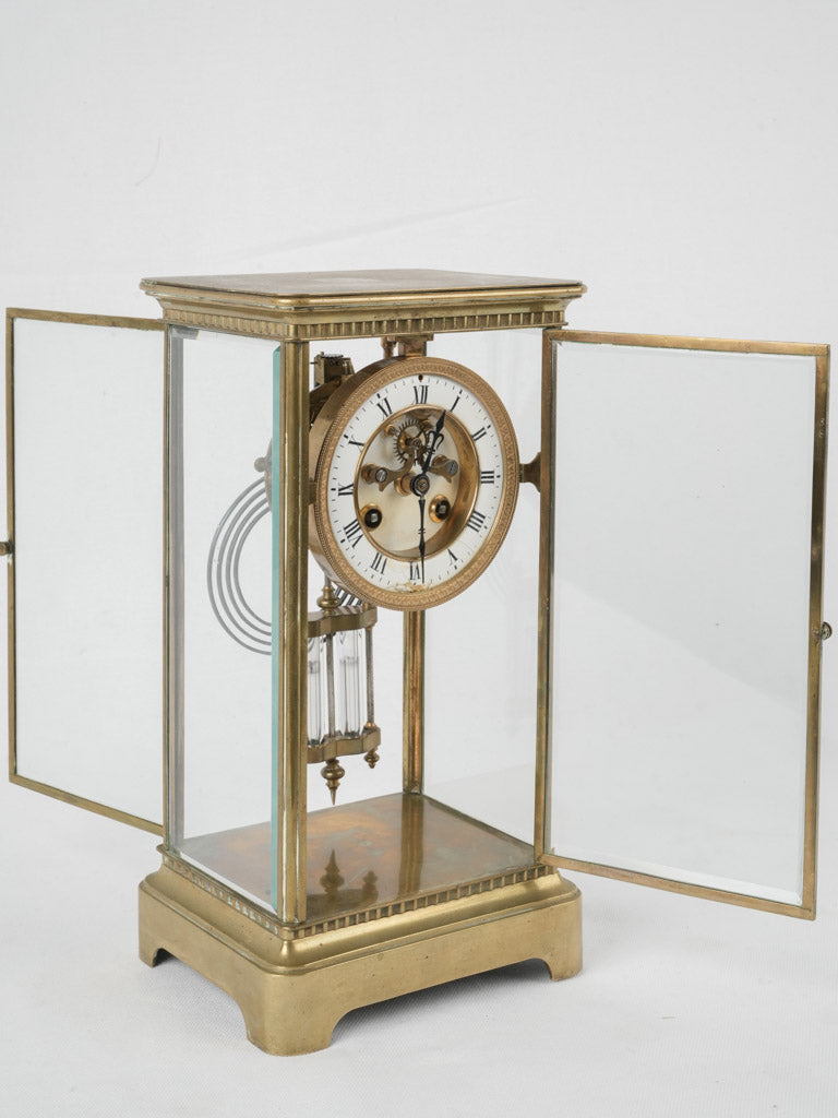 Exquisite 19th-century mercurial pendulum timepiece