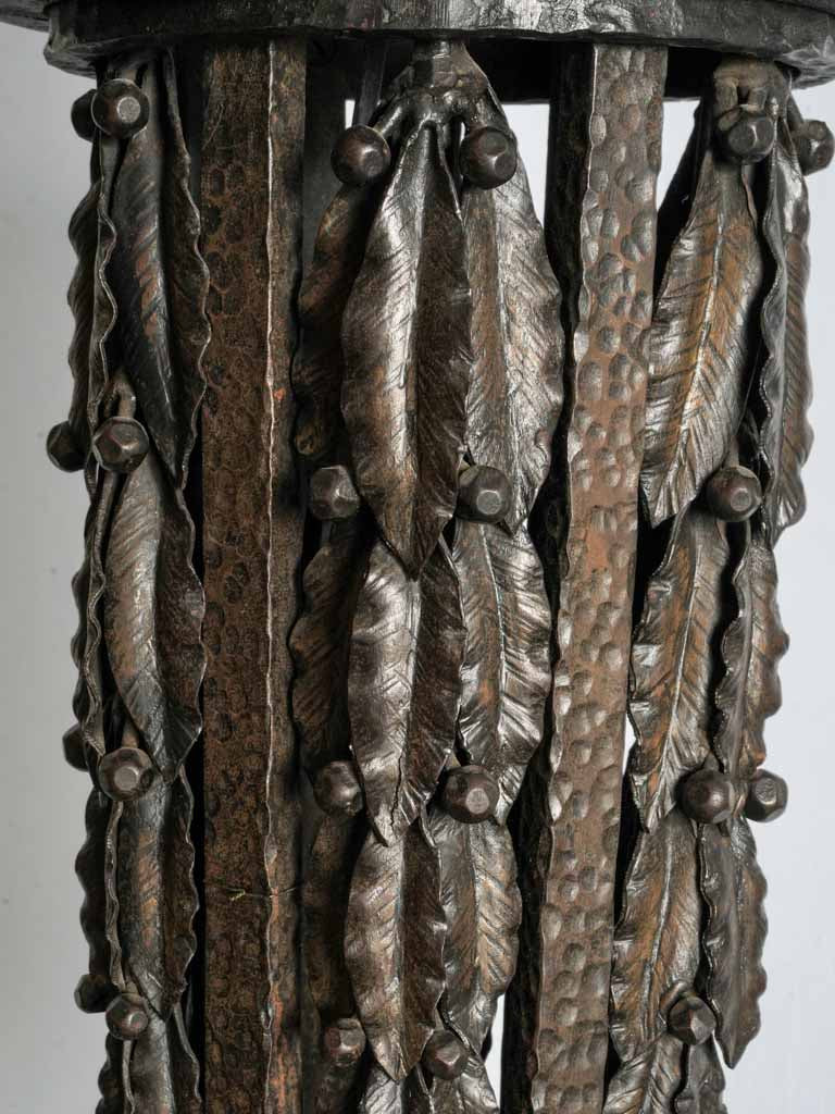 Handcrafted ornate wrought iron lamp  