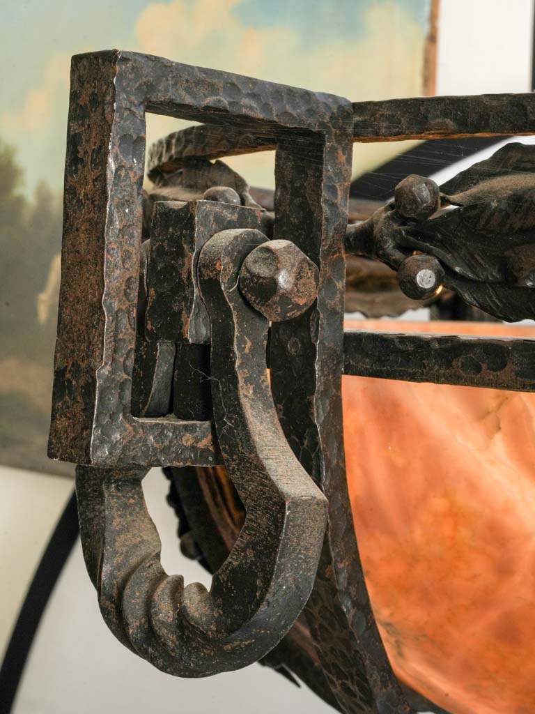 Refined period wrought iron lamp  