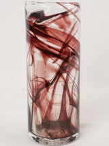 Red spiral glass vase - 1960s - 30¼"