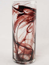 Classic swirled red statement glass vase