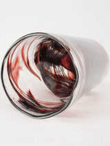 Timeless bold red swirled glass vase