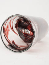 Red spiral glass vase - 1960s - 30¼"
