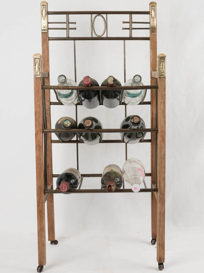 Art Deco wine bottle rack - 12 bottles 36½