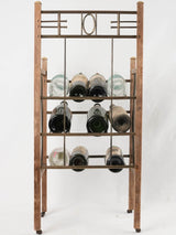 Elegant brass-adorned wine storage