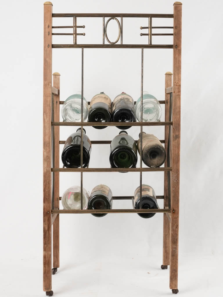 Art deco top wine rack