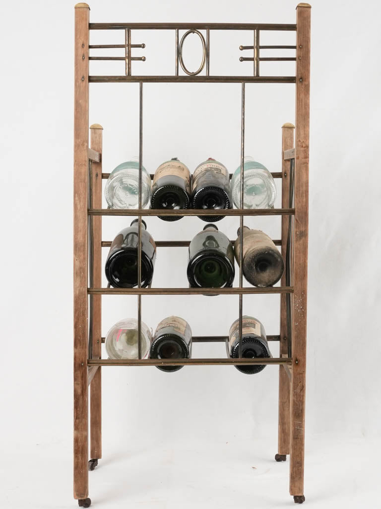 Art Deco wine bottle rack - 12 bottles 36½"