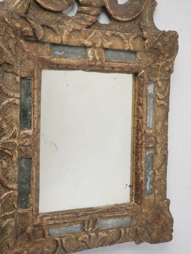 Elegant foxing mercury glass mirror