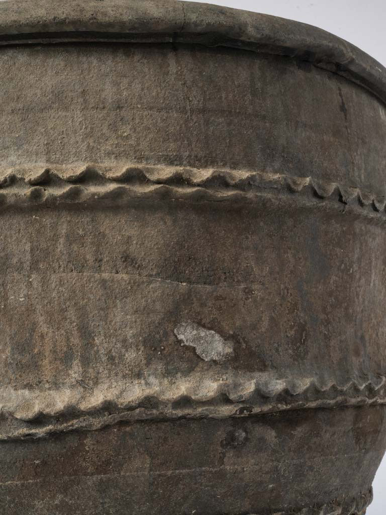 Monumental 18th Century Spanish Black Clay Jar - 22½"