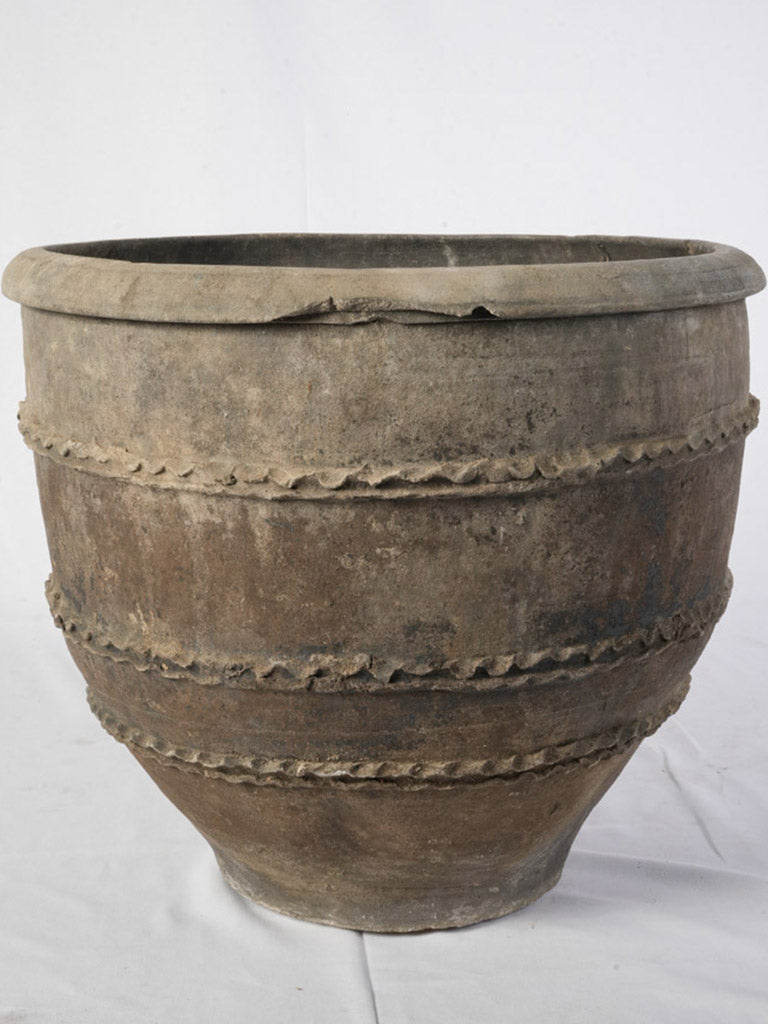 Monumental 18th Century Spanish Black Clay Jar - 22½"