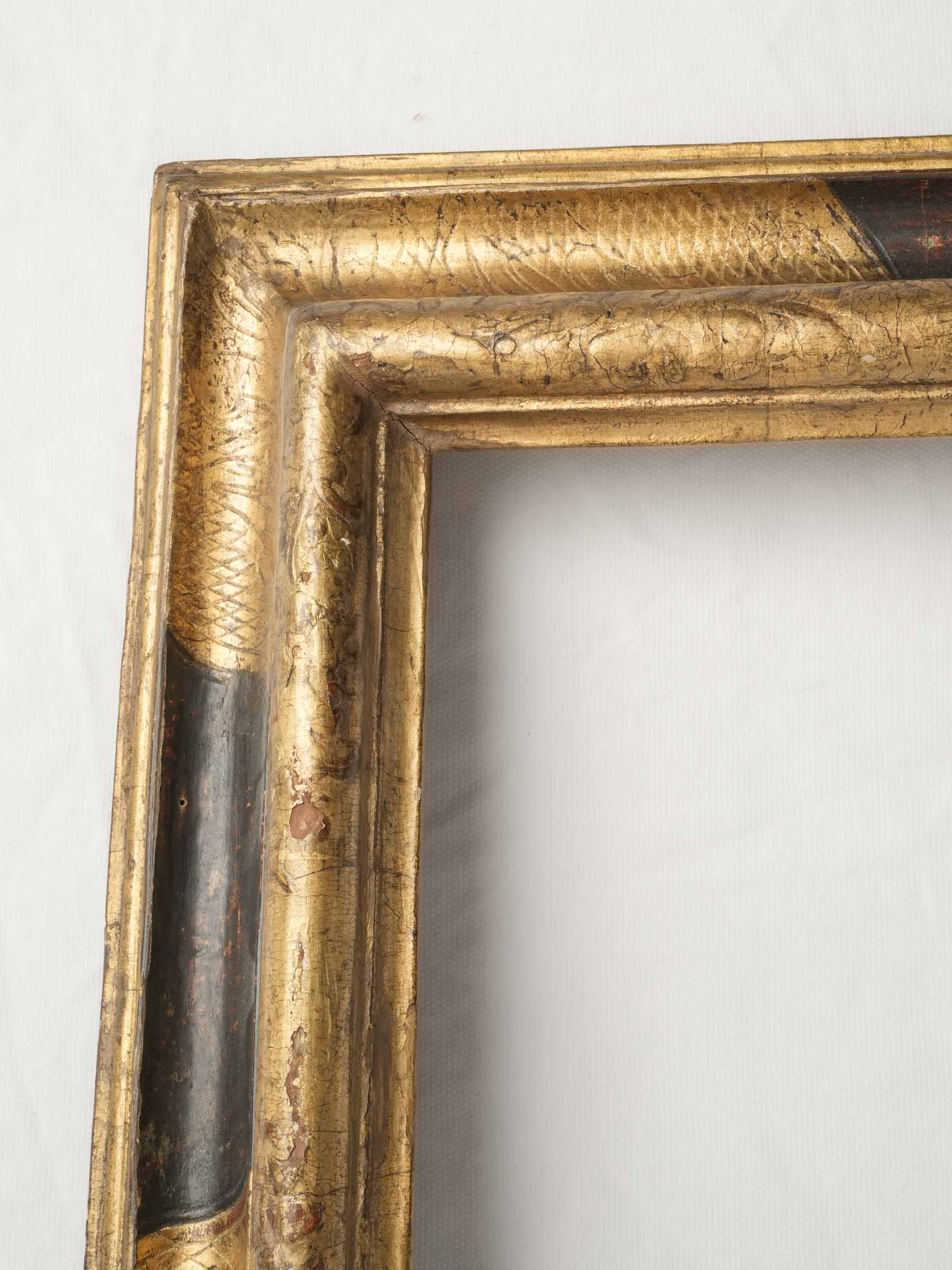 Antique Italian Giltwood & Faux-Tortoiseshell Frame, Early 18th Century - 28¾" x 37"