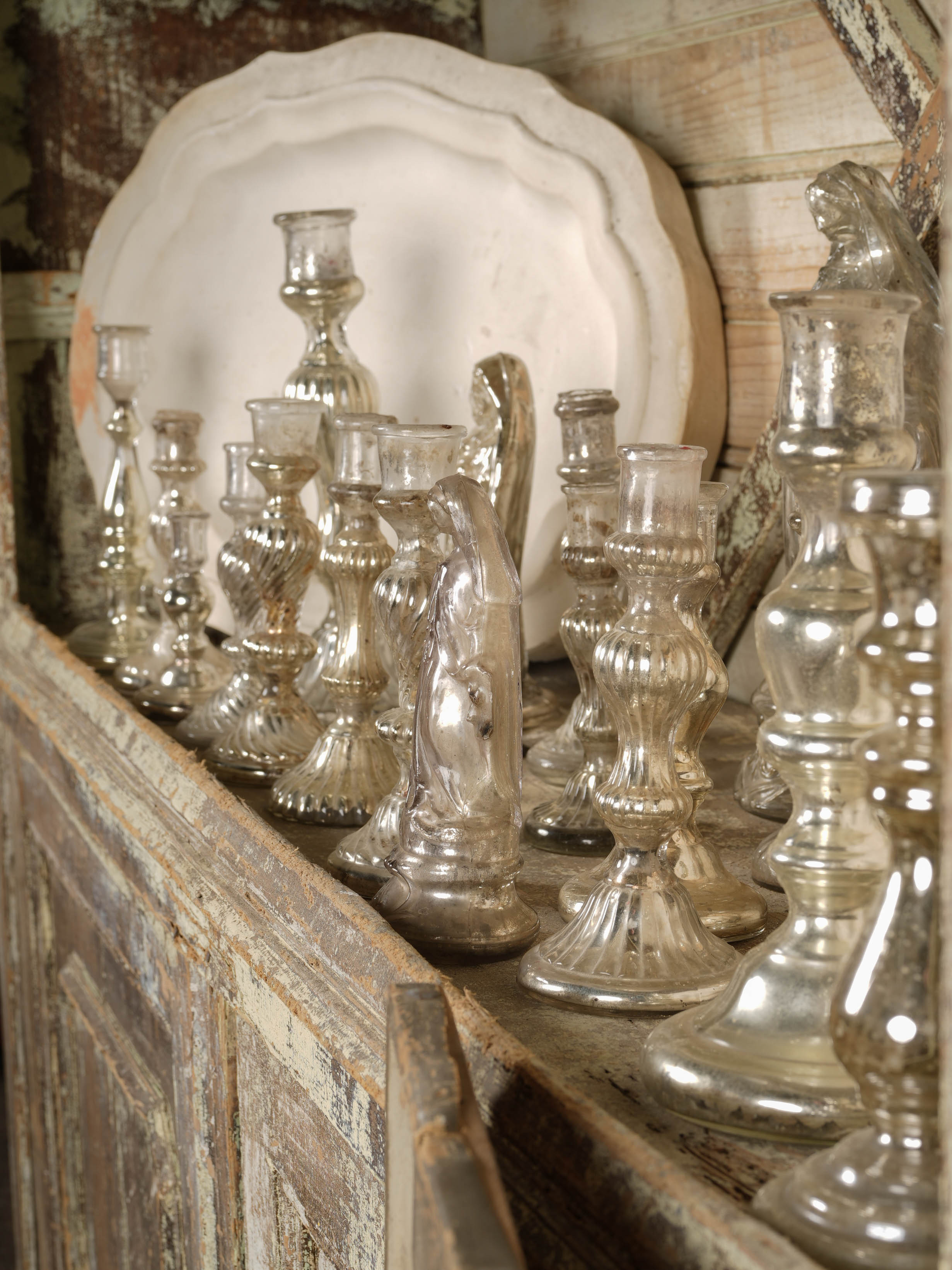 Lustrous charm French candlestick pair