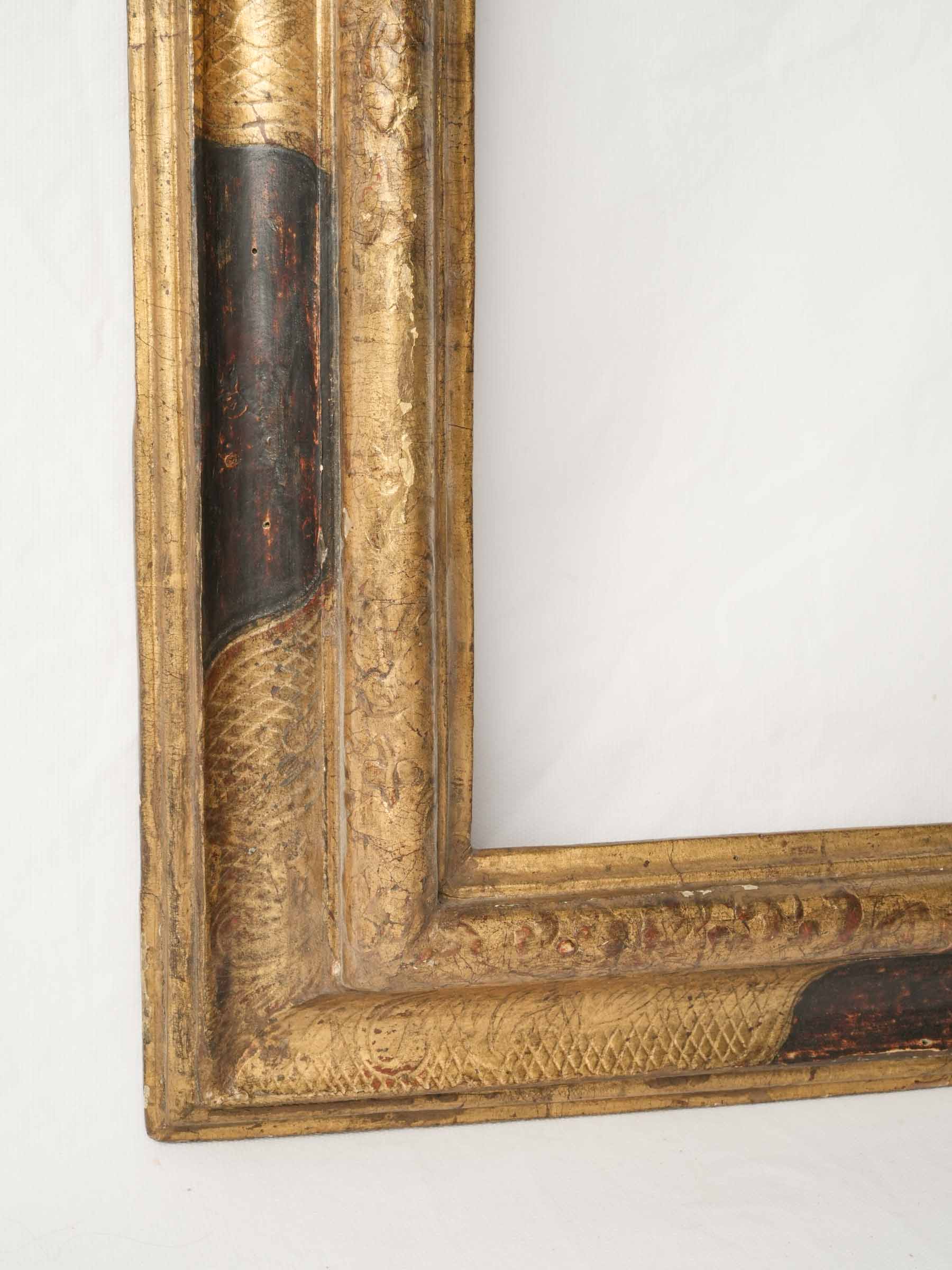 Antique Italian Giltwood & Faux-Tortoiseshell Frame, Early 18th Century - 28¾" x 37"