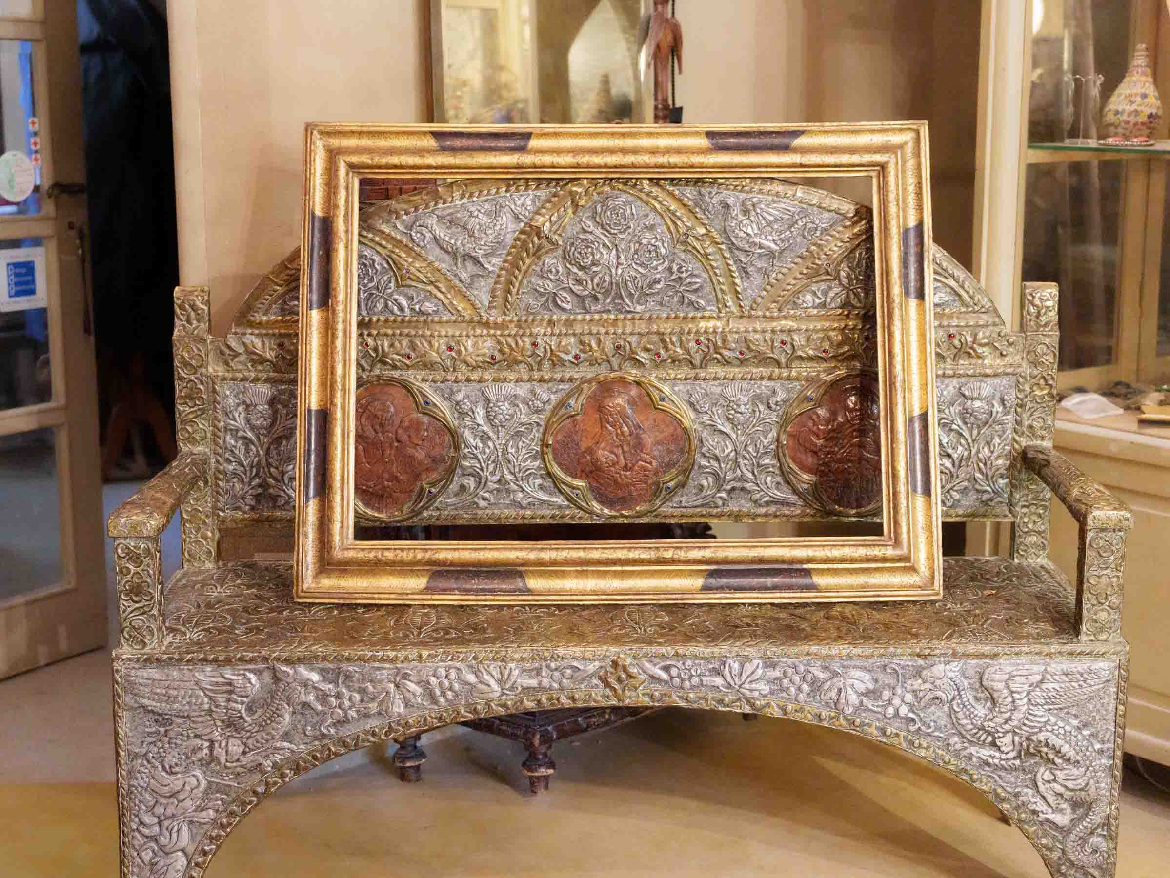 Antique Italian Giltwood & Faux-Tortoiseshell Frame, Early 18th Century - 28¾" x 37"