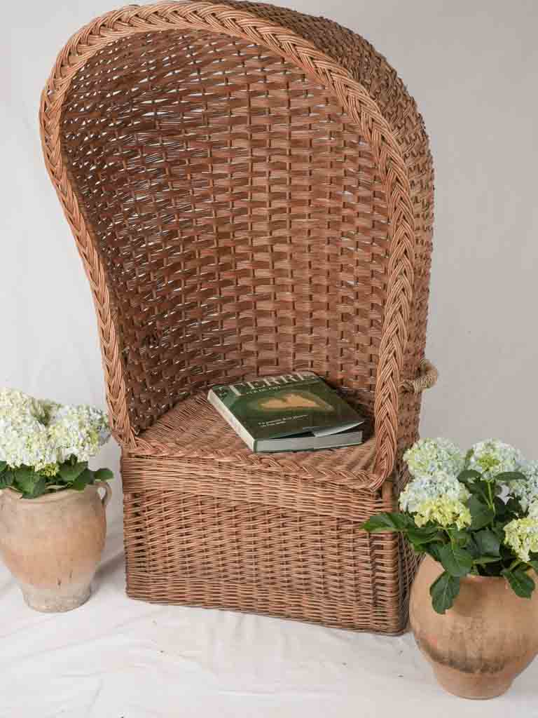 Rare wicker sun chair - 1900s