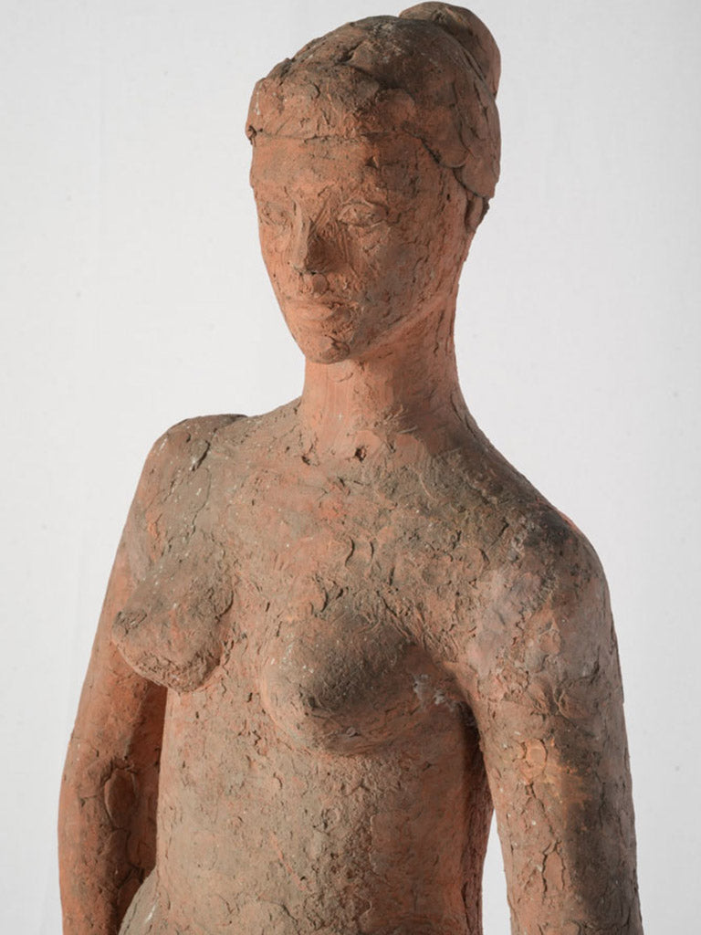 Textured surface terracotta artwork  