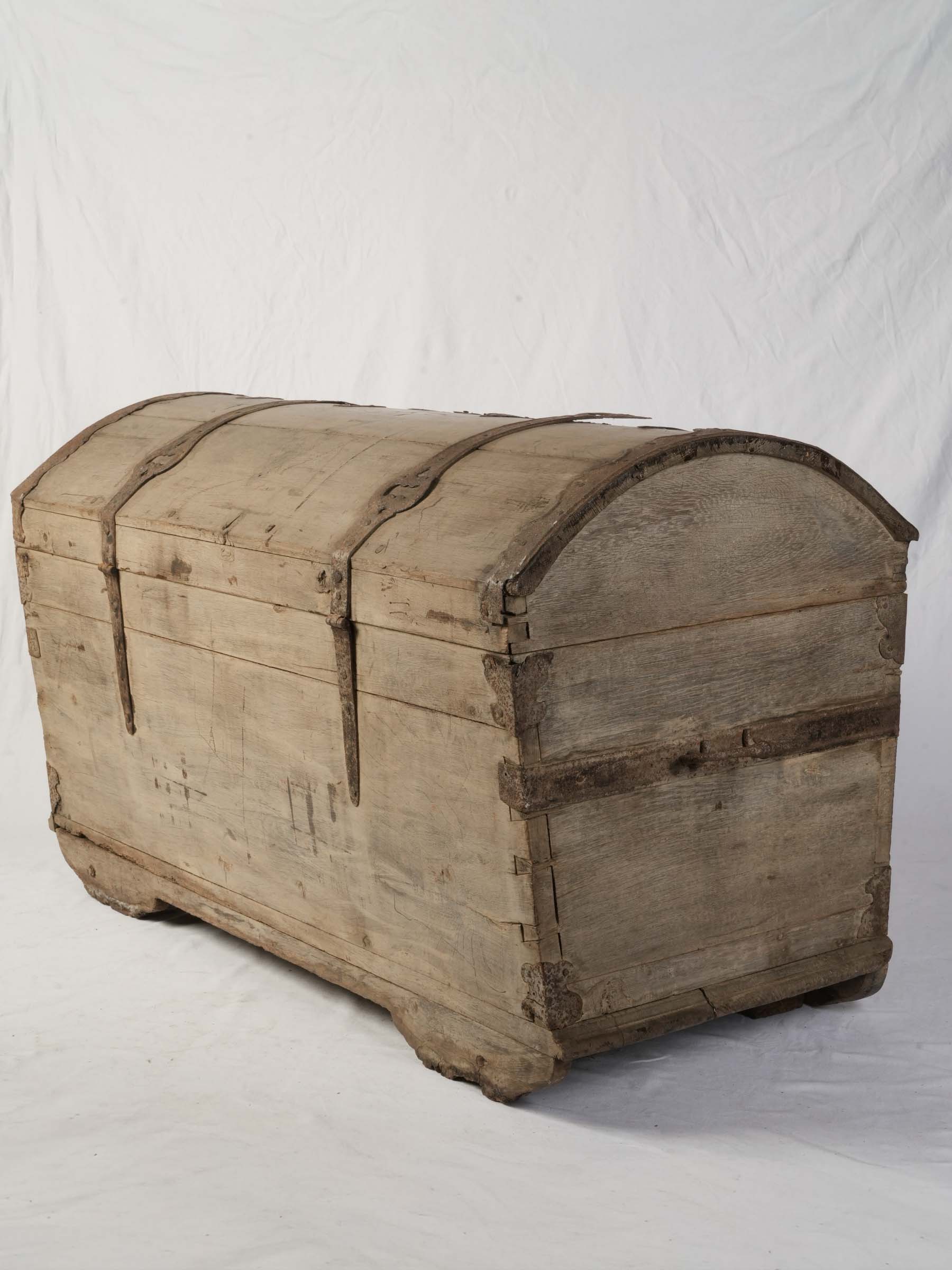 Antique oak chest with patina  