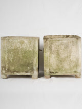 Mossy finish square Willy Guhl planters