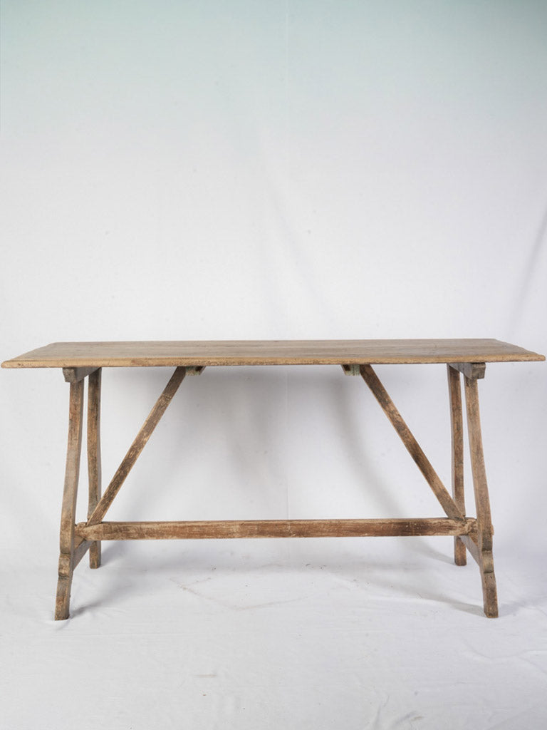 Weathered driftwood grey trestle piece