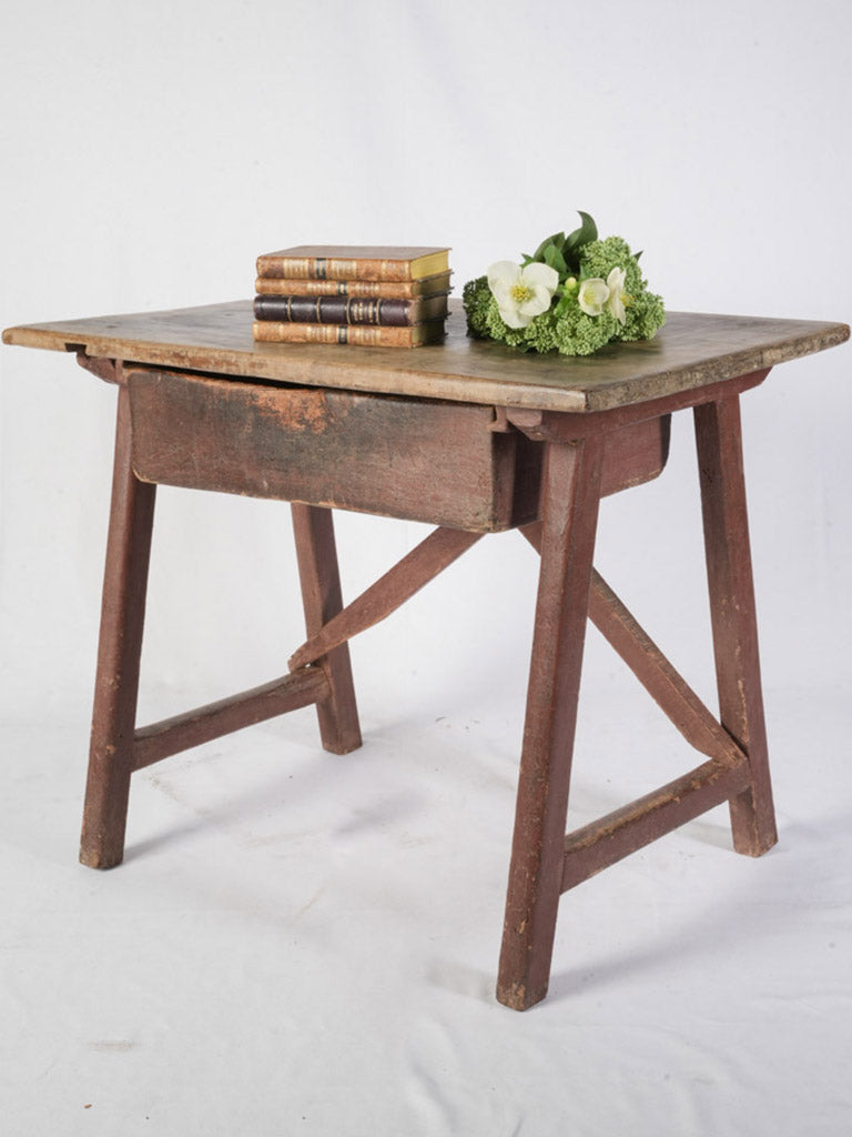 Petite 19th Century Spanish Mountain Table W/ Drawer - 36¼"
