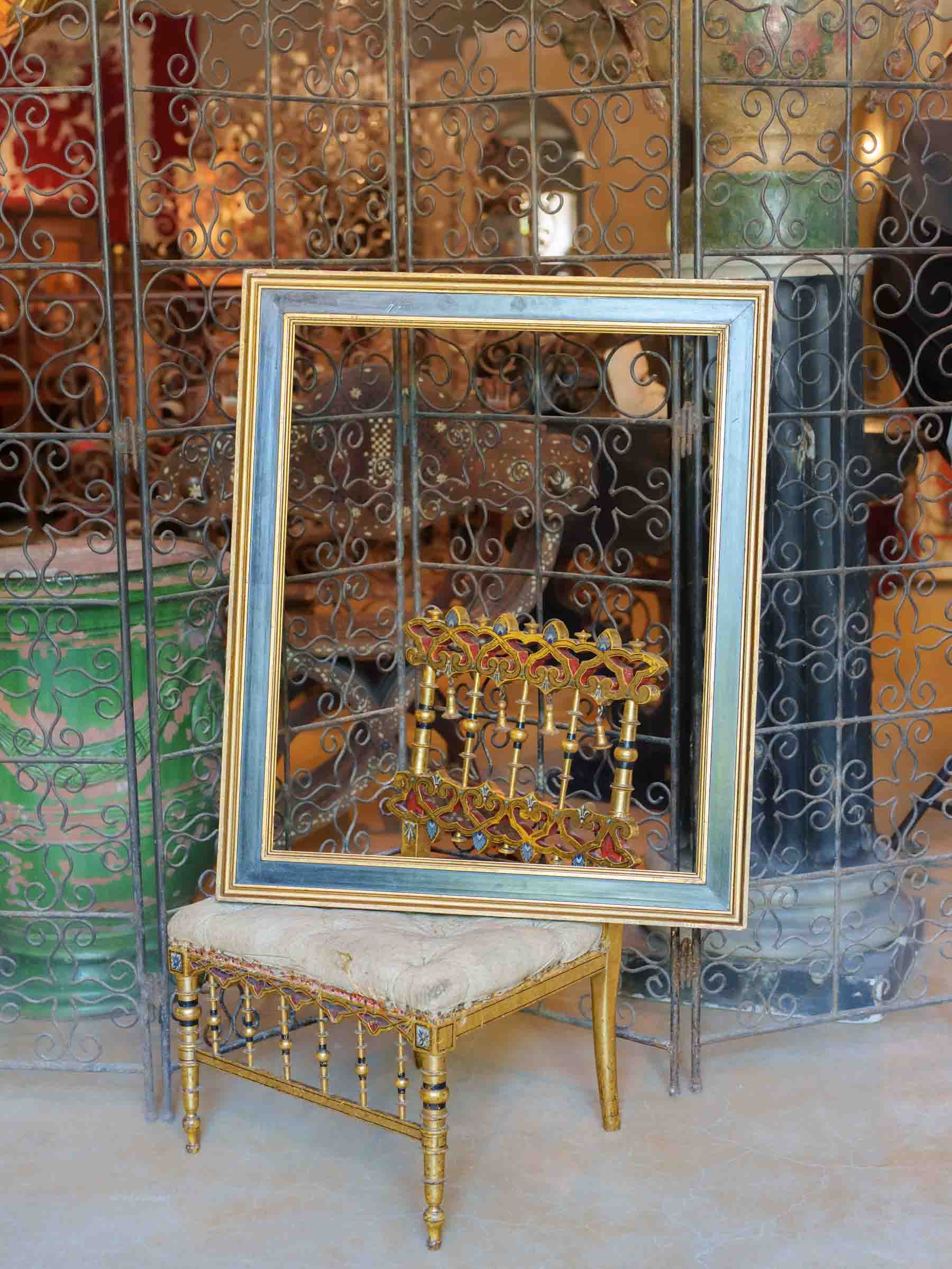 Large Antique French Black and Gilt Frame, circa 1880 - 31½" x 26"