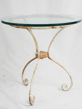 Durable nineteenth-century iron and glass table