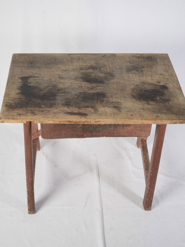Handcrafted antique drawer table