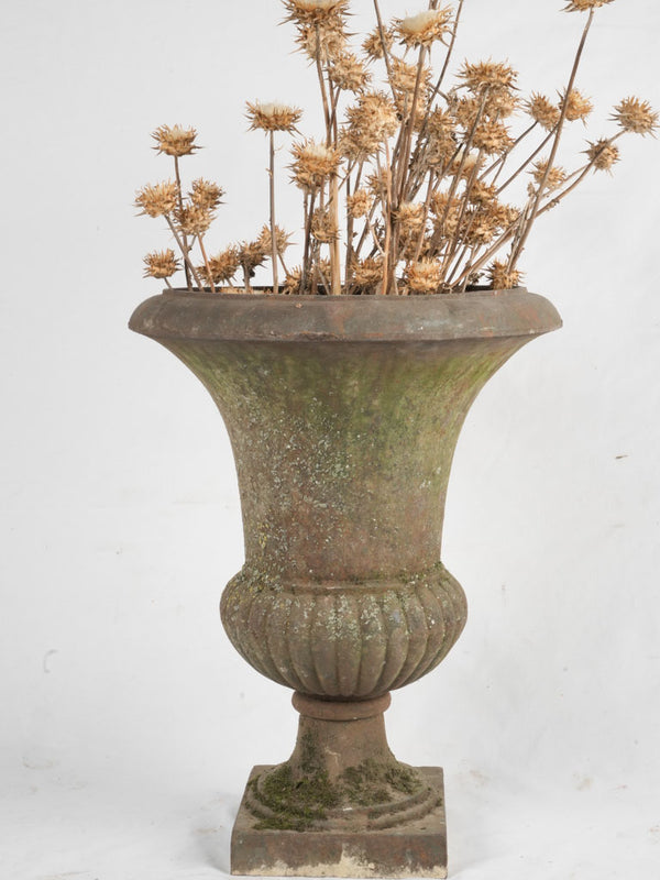 Vintage French cast iron Medici urn