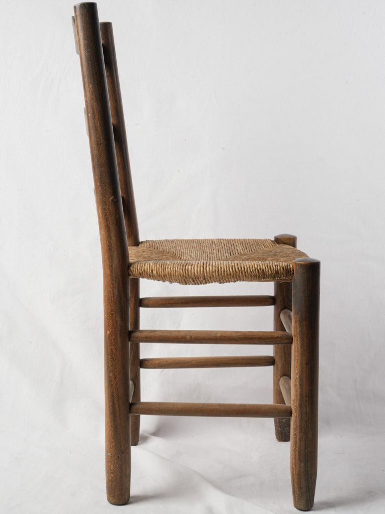 Solid wood rustic chairs set