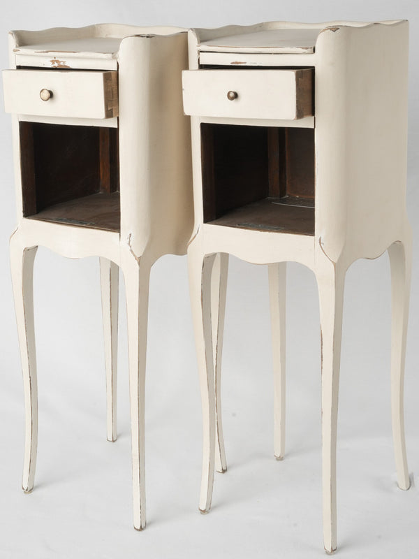 Vintage French off-white nightstands